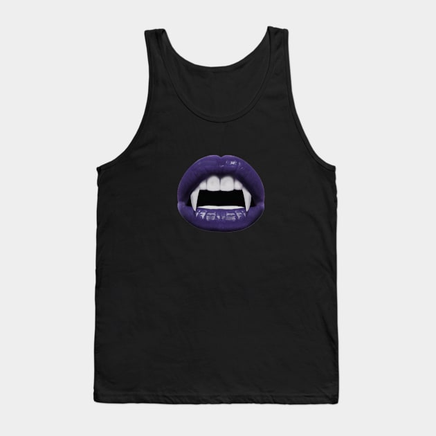 Vampire teeth Tank Top by Blue shot